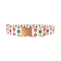 Christmas Bows Dog Collar - metal rose gold