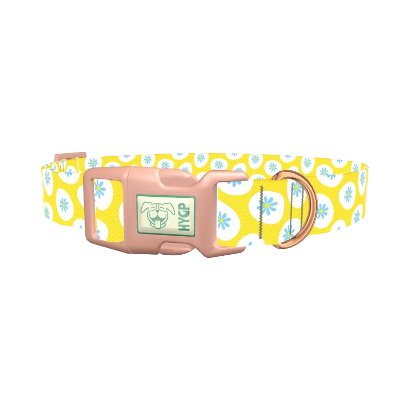 Easter Egg Floral Dog Collar - plastic rose gold