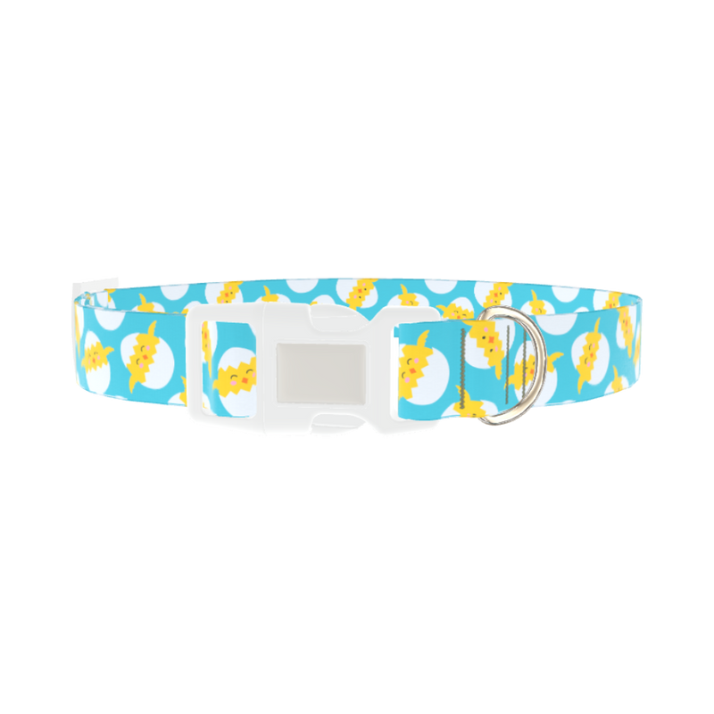 Easter Chick Dog Collar - plastic silver