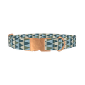Geometric Rhomb Dog Collar - metal rose gold