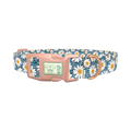 Floral Chamomile Dog Collar - plastic rose gold