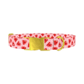 Geometric Ruby Dog Collar - metal gold
