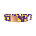 Football Theme Dog Collar - metal rose gold