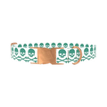 Skull and Crossbones Dog Collar - metal rose gold