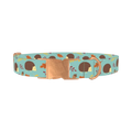 Autumn Hedgehog Dog Collar - metal rose gold