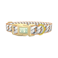 Silver Chain Link Dog Collar - plastic gold
