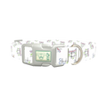Tic Tac Toe Pattern Dog Collar - plastic silver