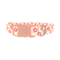 Floral Hibiscus Dog Collar - plastic rose gold