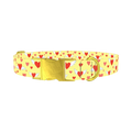 Flying Hearts Dog Collar - metal gold