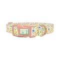 Wildflower Meadow Dog Collar - plastic rose gold