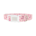 Musical Note Dog Collar - plastic silver