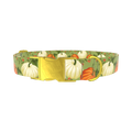 Pumpkin Floral Dog Collar - metal gold
