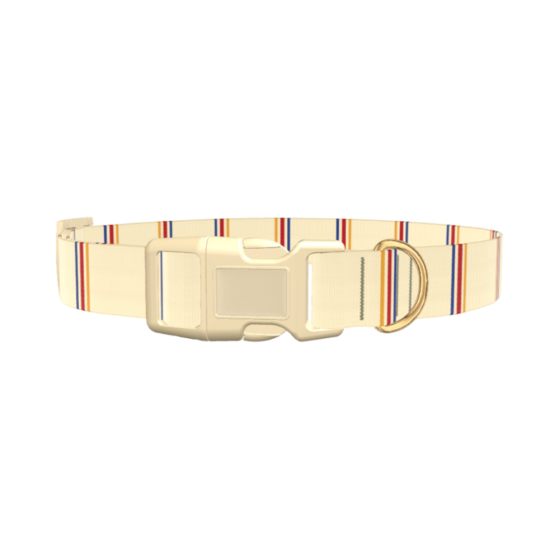 Hexagon Stripe 8870488211671 Dog Collar - plastic silver