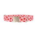 Geometric Ruby Dog Collar - metal silver