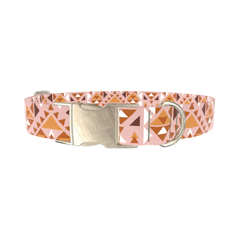 Tribal Triangle Dog Collar - metal gold