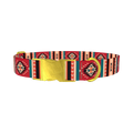 Tribal Geometric Dog Collar - metal gold