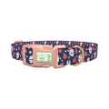 Christmas Gothic Skulls Dog Collar - plastic rose gold