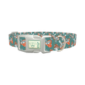 Tossed Mushroom Dog Collar - plastic silver