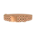 Geometric Cross Dog Collar - metal rose gold