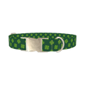 Chevron Clover Dog Collar - metal silver