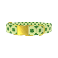 Clover Chevron Dog Collar - metal rose gold
