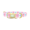 Diamond Heart Dog Collar - plastic gold