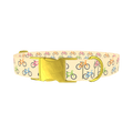 Colorful Bicycle Dog Collar - metal gold