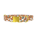 Mushroom Leaves Dog Collar - metal gold