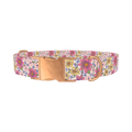 Floral Meadow Dog Collar - metal rose gold