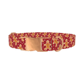 Red Gingerbread Dot Dog Collar - metal rose gold