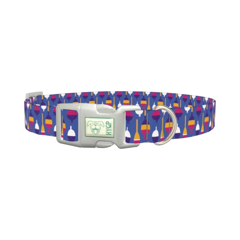 Bright Bobber Dog Collar - plastic silver