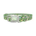 Green Dachshund Sweater Dog Collar - plastic silver