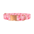 Christmas Gift Dog Collar - metal rose gold
