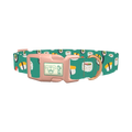 Teal Sushi Roll Dog Collar - plastic rose gold