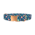 Christmas Sweets Dog Collar - metal rose gold