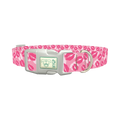 Valentine Lips Dog Collar - plastic silver