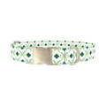 Shamrock Ribbon Dog Collar - metal silver
