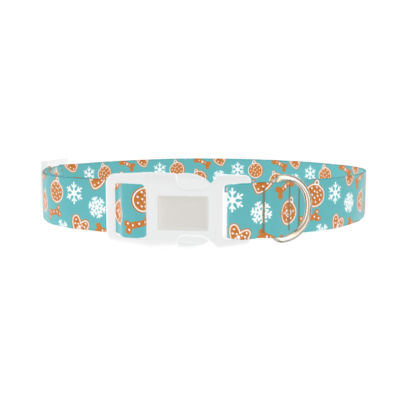 Christmas Treat Dog Collar - plastic silver