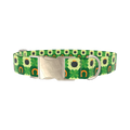 Pot of Gold Shamrock Dog Collar - metal gold