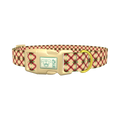 Geometric Cross Dog Collar - plastic gold
