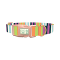 Pastel Stripe Dog Collar - plastic rose gold