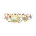 Colorful Floral Bouquet Dog Collar - plastic gold