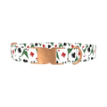 Playing Card Pattern Dog Collar - metal rose gold