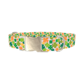Multicolor Clover Dog Collar - metal silver
