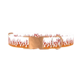 Red Flame Dog Collar - metal rose gold