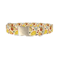 Cheese and Tomato Dog Collar - metal silver