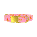 Gingerbread Christmas Dog Collar - metal gold