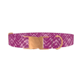 Geometric Tie-Dye Dog Collar - metal rose gold
