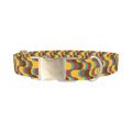 Groovy Stripe Dog Collar - metal silver