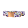 Abstract Splatter Dog Collar - metal rose gold